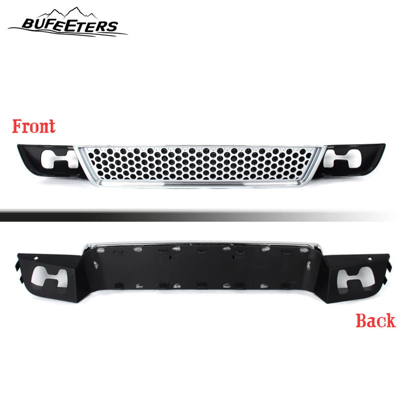 BUFEETERS Front Bumper Lower Grille Fit For 2007 2008 2009 2010 2011 2012 2013 2014 GMC Yukon/Yukon XL,Denali Style,Chrome&Black