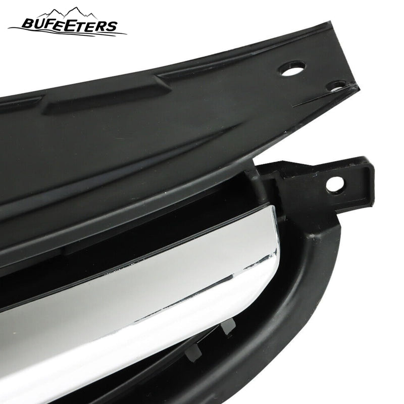 BUFEETERS    Front Upper Lower Grilles & Bumper Brackets Set Fit For 2014 2015 2016 Hyundai Elantra,Horizontal Billet Style,Chrome&Black