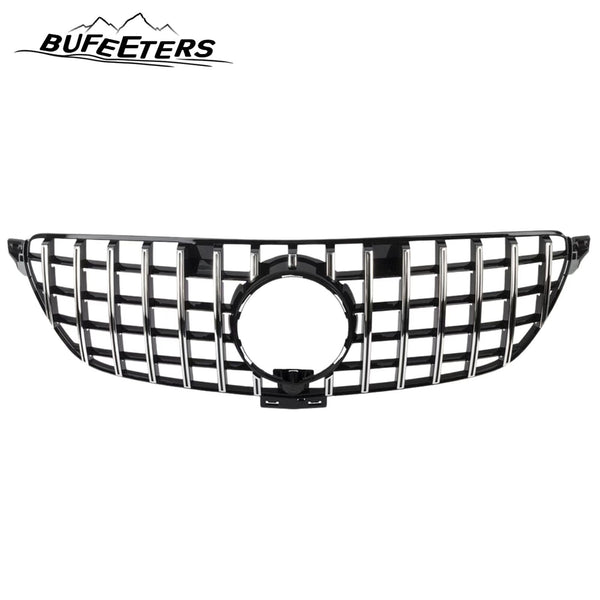 BUFEETERS Front Bumper Upper Grille W/Camera Hole Fit For 2016 2017 2018 2019 Mercedes Benz C292 GLE-CLASS Coupe,GT/Panamericana Style,Chrome&Black
