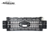 BUFEETERS Front Bumper Upper Grille Fit For 2017 2018 2019 F-250 F-350 F-450 F-550 Super Duty,Platinum Style,RR Ruby Red&Matte Black