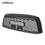 BUFEETERS Front Bumper Upper Grille w/LED Lights Fit For 2010 2011 2012 2013 2014 2015 2016 2017 2018 Toyota Sequoia,Mesh Style,Matte Black