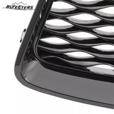 BUFEETERS  Front Bumper Upper Grille Fit For 2016 2017 2018 2019 2020 INFINITI QX60,Mesh Style,Gloss Black