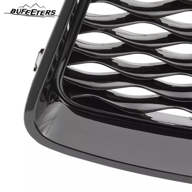 BUFEETERS  Front Bumper Upper Grille Fit For 2016 2017 2018 2019 2020 INFINITI QX60,Mesh Style,Gloss Black