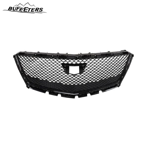BUFEETERS   Front Bumper Upper Grille Fit For 2016 2017 2018 2019 2020 2021 Cadillac XT5,Mesh Style,Gloss Black