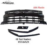 BUFEETERS Front Bumper Upper Grille Fit For 2022 2023 2024 Chevy Silverado 1500,Horizontal Billet Style,Gloss Black