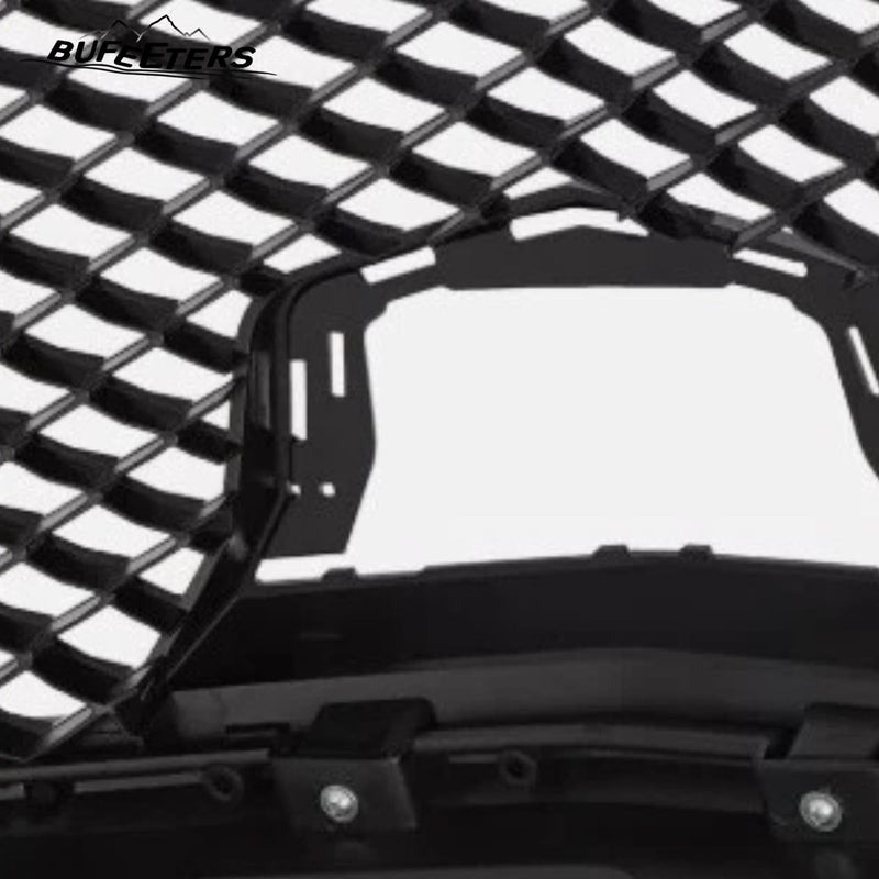BUFEETERS  Front Bumper Upper Grille Assembly Fit For 2020 2021 2022 2023 2024 Cadillac CT4,Mesh Style,Chrome&Gloss Black