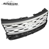 BUFEETERS   Front Bumper Upper Grille Fit For 2018 2019 Ford Explorer XLT,Factory Style,Chrome&Black