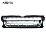 BUFEETERS 3Pcs Front Side Grille Vent Mesh Bar Trim Fit For 2014 2015 2016 Discovery 4 LR4,Mesh Style,Black&Silver