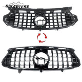 BUFEETERS Front Bumper Upper Grille Fit For 2020 2021 2022 2023 Benz H247 GLA35 GLA45 AMG Deluxe,GTR Style,Gloss Black