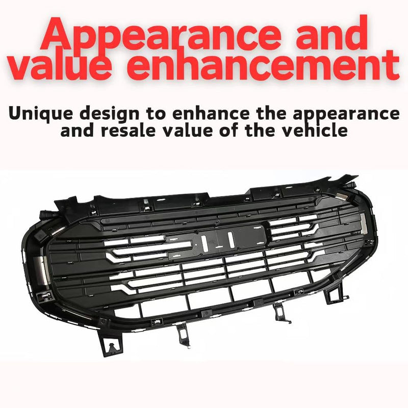 BUFEETERS Front Bumper Upper Grille Grill Fit For 2018 2019 2020 2021 GMC Terrain,Black & Chrome