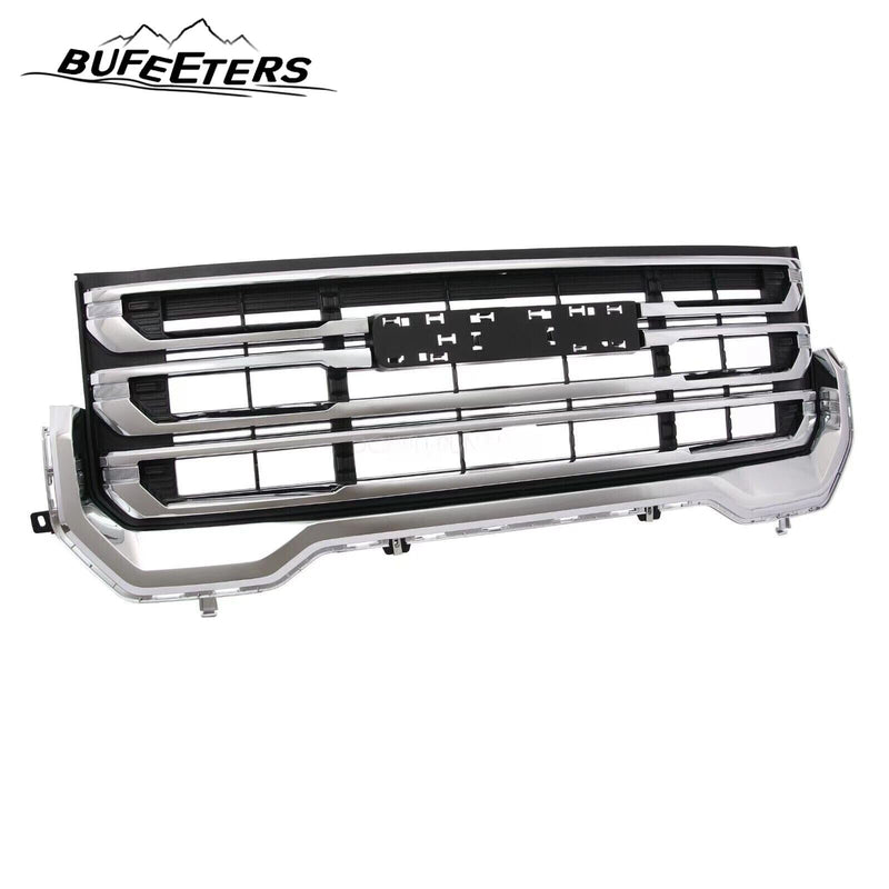 BUFEETERS Front Bumper Upper Chrome Grille Fit For 2020 2021 2022 2023 GMC Acadia,Black & Chrome