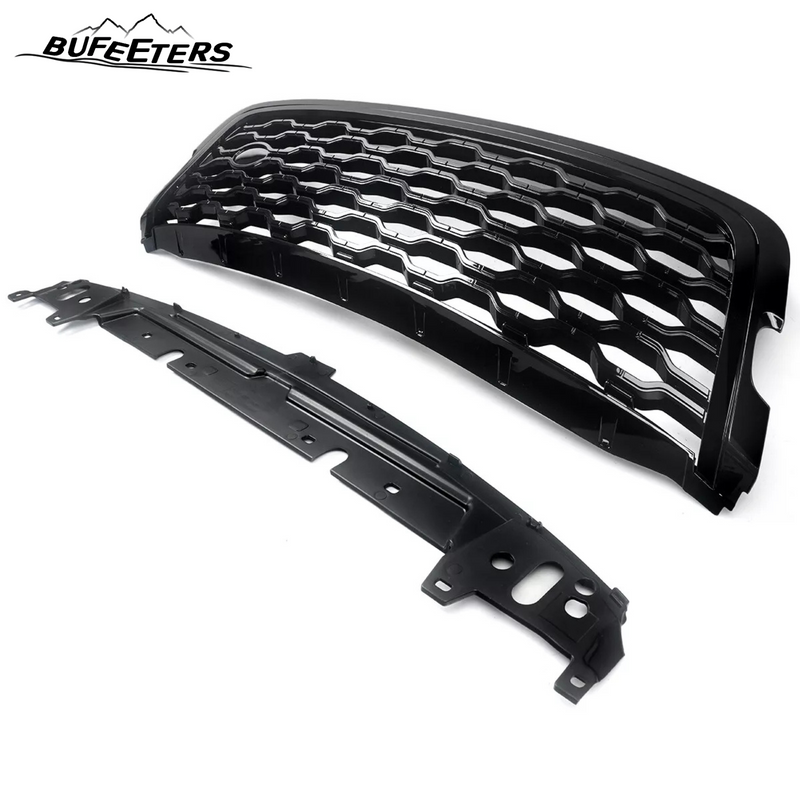 BUFEETERS  Front Bumper Upper Grille Fit For 2018 2019 2020 2021 2022 2023 Land Rover Range Rover Velar,Honeycomb Style,Gloss Black
