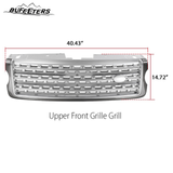 BUFEETERS Front Bumper Upper Chrome Grille Fit For 2013 2014 2015 2016 2017 Land Rover Range Rover,Mesh Style