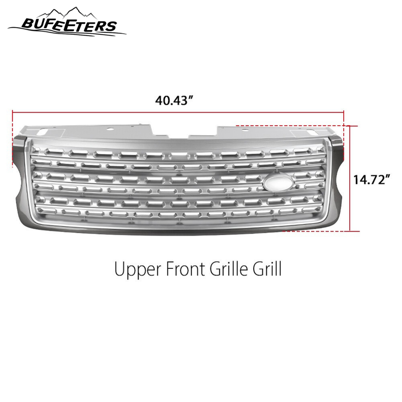 BUFEETERS Front Bumper Upper Chrome Grille Fit For 2013 2014 2015 2016 2017 Land Rover Range Rover,Mesh Style