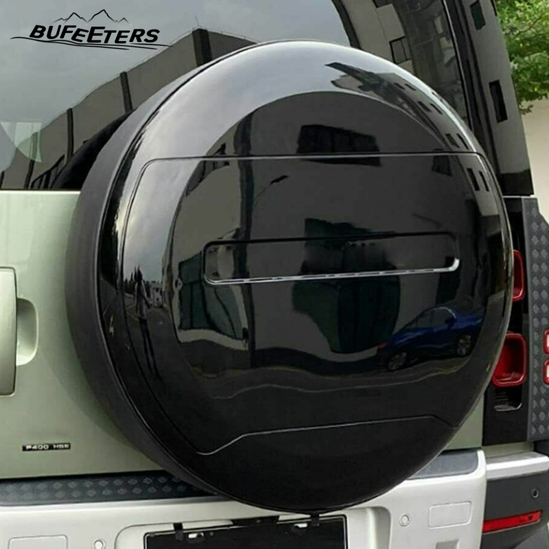 BUFEETERS Rear Spare Tire Cover For 2020 2021 2022 2023 2024 2025 Land Rover Defender  90/110/130 L663 L851 Wheel Cover,Gloss Black