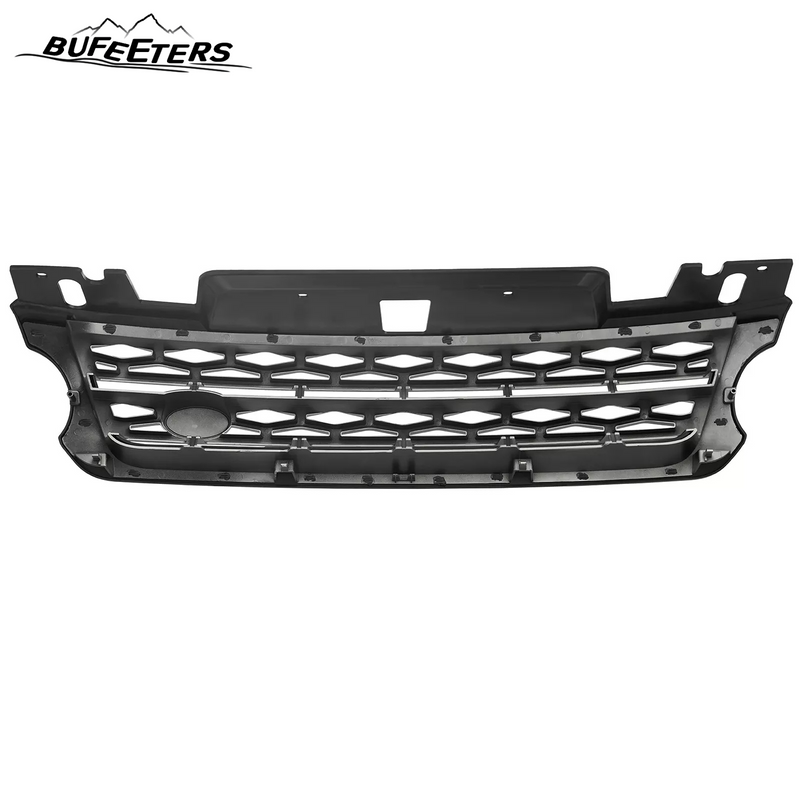 BUFEETERS  Front Grille Air Side Vent Set Fit For 2014 2015 2016 2017 Land Rover Range Rover Sport,Mesh Style,Nickel Plated