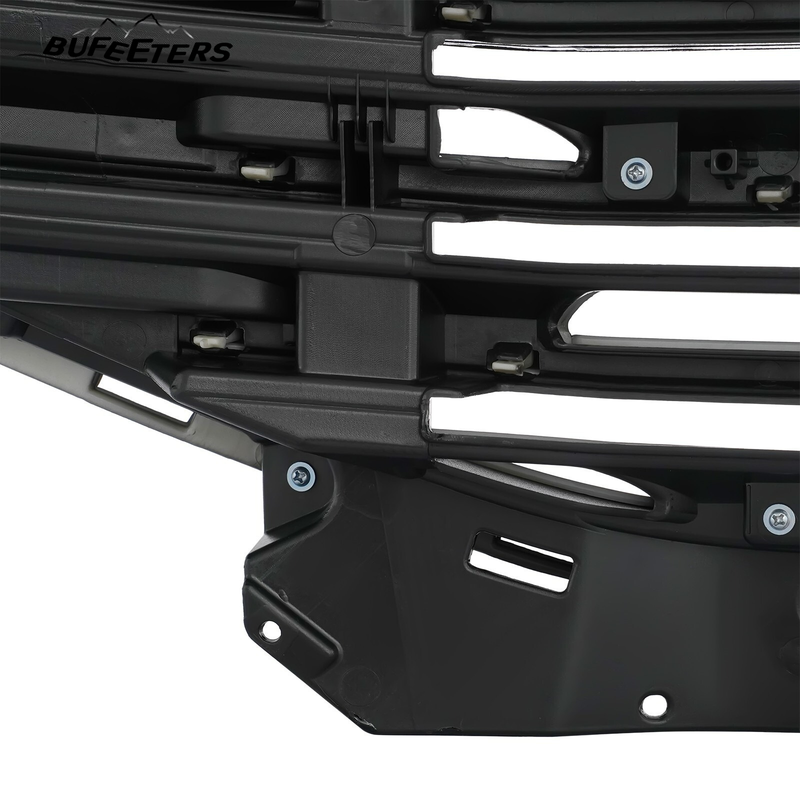 BUFEETERS  Front Bumper Upper Grille Cover W/o Camero Hole Fit For 2019 2020 2021 2022  Ford Edge SE SEL,Mesh Style,Gloss Black
