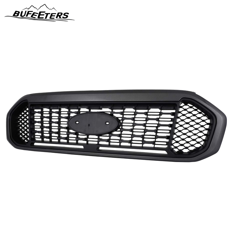 BUFEETERS   Front Upper Grille Fit For 2019 2020 2021 2022 2023 Ford Ranger,Honeycomb Style,Gray