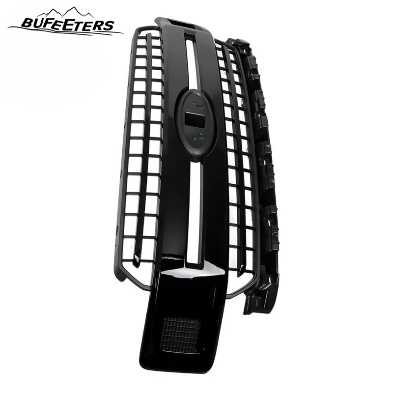 BUFEETERS  Front Bumper Upper Grille Fit For 2018 2019 2020 Ford F-150 XLT XL,Honeycomb Style,Gloss Black