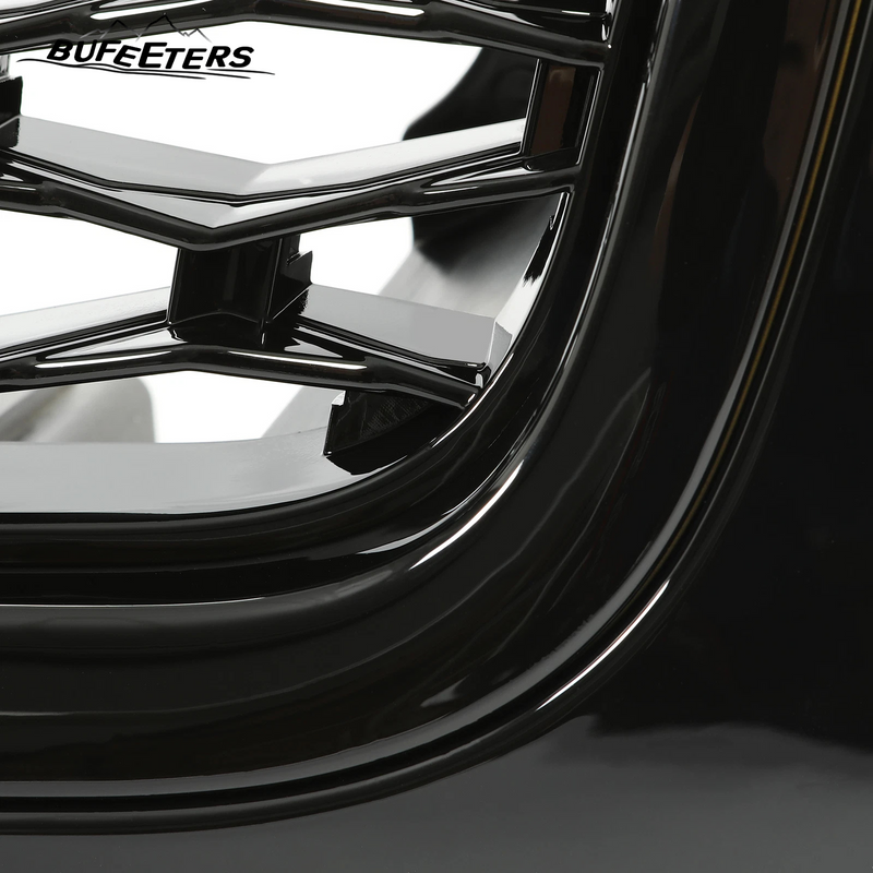 BUFEETERS  Front Grille Air Side Vent Set Fit For 2010 2011 2012 2013 Land Rover Range Rover Sport L320,Honeycomb Style,Gloss Black