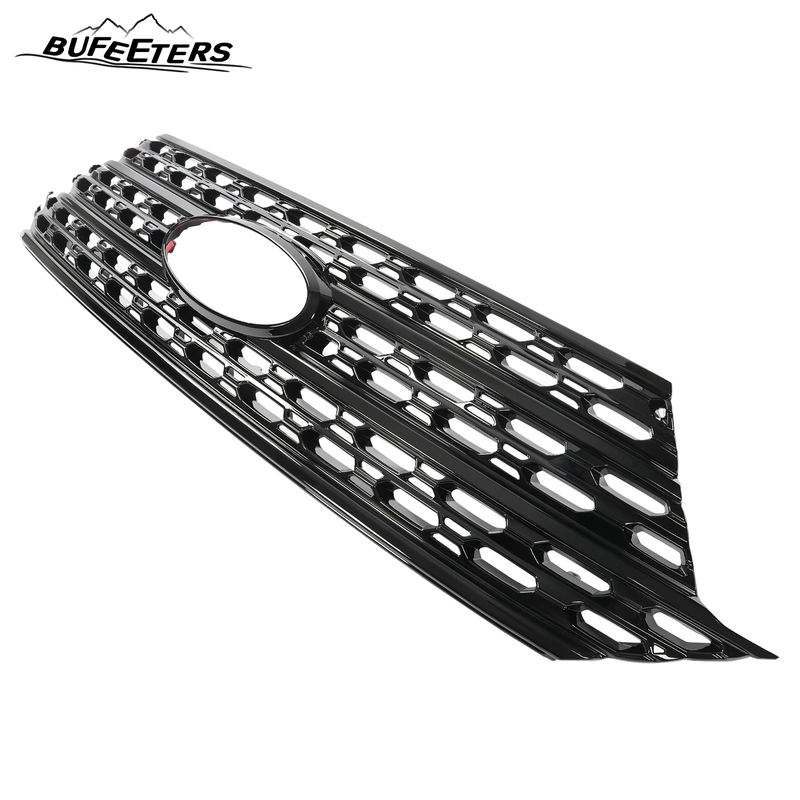 BUFEETERS Front Radiator Grille Overlay Cover Fit For 2020 2021 2022 2023 2024 Ford Explorer Base XLT,Mesh Style,Gloss Black
