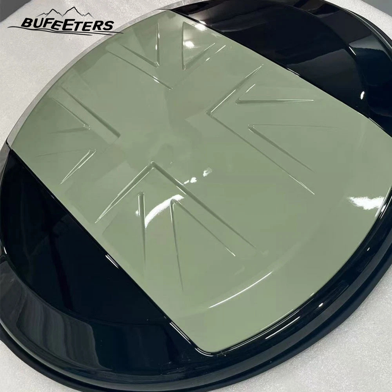 BUFEETERS Rear Spare Tire Cover Fit For 2020 2021 2022 2023 2024 2025 Land Rover Defender 90/110/130 Wheel Cover,Grasmere Green&Gloss Black