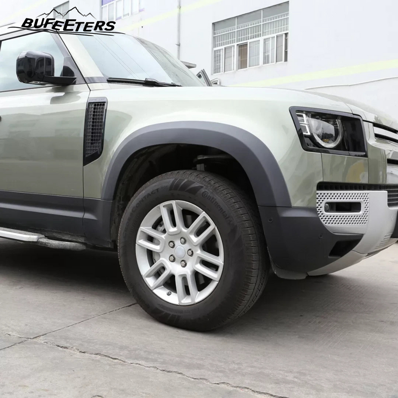 BUFEETERS Set Fender Flare Wheel Eyebrow Arch Trim Fit For 2020 2021 2022 2023 2024 2025 Land Rover Defender 110,Matte Black