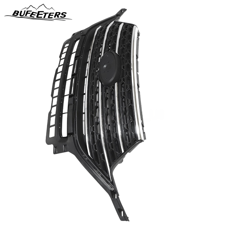 BUFEETERS  Front Bumper Upper Grille Assembly Fit For 2020 2021 2022 2023 Ford Explorer XLT,Honeycomb Style,Chrome&Gloss Black