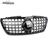 BUFEETERS  Front Bumper Upper Grille Fit For 2018 2019 2020 2021 2022 2023 2024 Mercedes Benz Sprinter 1500 2500 3500 W907 W910,GT Style,Chrome&Black