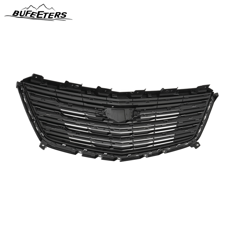 BUFEETERS   Front Bumper Upper Grille Fit For 2016 2017 2018 2019 2020 Cadillac XT5,Horizontal Billet  Style,Chrome&Black