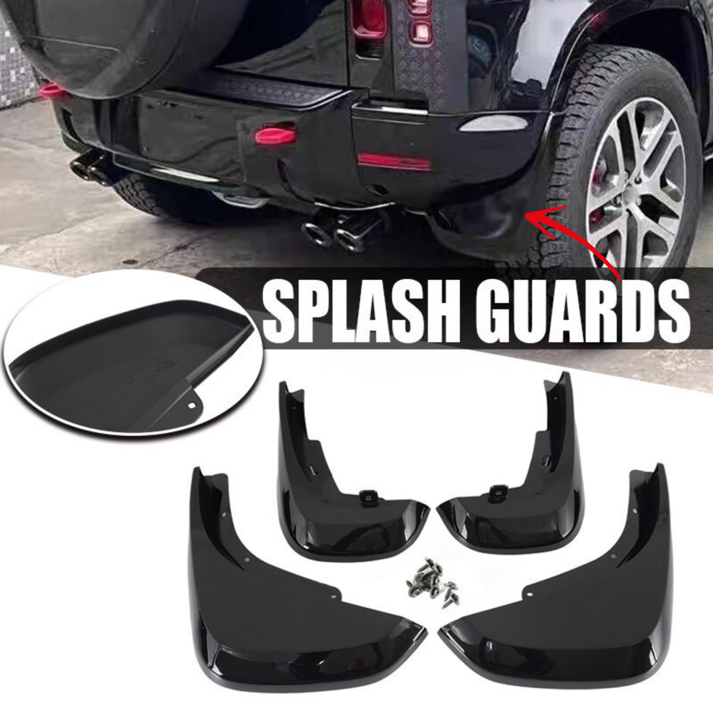 BUFEETERS 4PC Mud Flaps Mudguards Fenders Splash Guards Fit For 2020 2021 2022 2023 2024 Land Rover Defender 90 110,Gloss Black