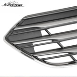 BUFEETERS    Front Bumper Upper Grille Assembly W/o Camera Hole Fit For 2017 2018 Hyundai Santa Fe Sport,Factory Style,Painted Gray Shell and Insert