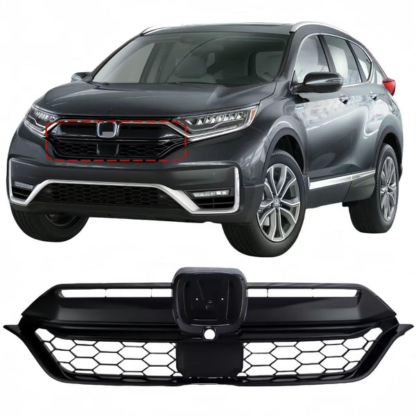 BUFEETERS Front Upper Grille Assembly Fit For 2020-2022 Honda CR-V CRV,Honeycomb Style, 71121TLAA60