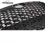 BUFEETERS  Front Upper Grille Assembly Fit For 2020 2021 2022 Lexus RX350 RX450h F Sport,Mesh Style,Chrome&Gray