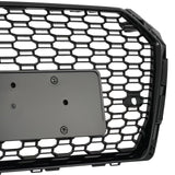 BUFEETERS  Front Bumper Grille Grill Fit For 2017 2018 2019 Audi A4 S4 S-line,RS4 Style,Gloss Black