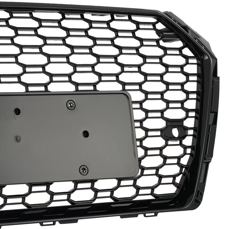 BUFEETERS  Front Bumper Grille Grill Fit For 2017 2018 2019 Audi A4 S4 S-line,RS4 Style,Gloss Black