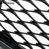 BUFEETERS  Front Upper Grille  W/Camera Hole  Fit For 2019 2020 2021 2022 2023 INFINITI QX50,Gloss Black