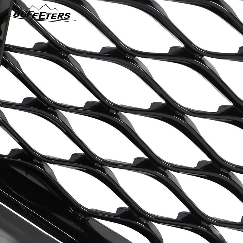 BUFEETERS  Front Upper Grille  W/Camera Hole  Fit For 2019 2020 2021 2022 2023 INFINITI QX50,Gloss Black