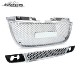 BUFEETERS Front Upper Lower Grille Mesh Assembly Fit For 2007 2008 2009 2010 2011 2012 2013 2014 GMC Yukon/Yukon XL,Denali Style,Chrome&Black