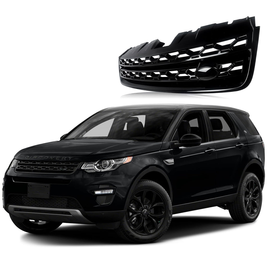 BUFEETERS Front Bumper Upper Grille Fit For 2016 2017 2018 2019 Land Rover Discovery Sport,Factory Style,Gloss Black