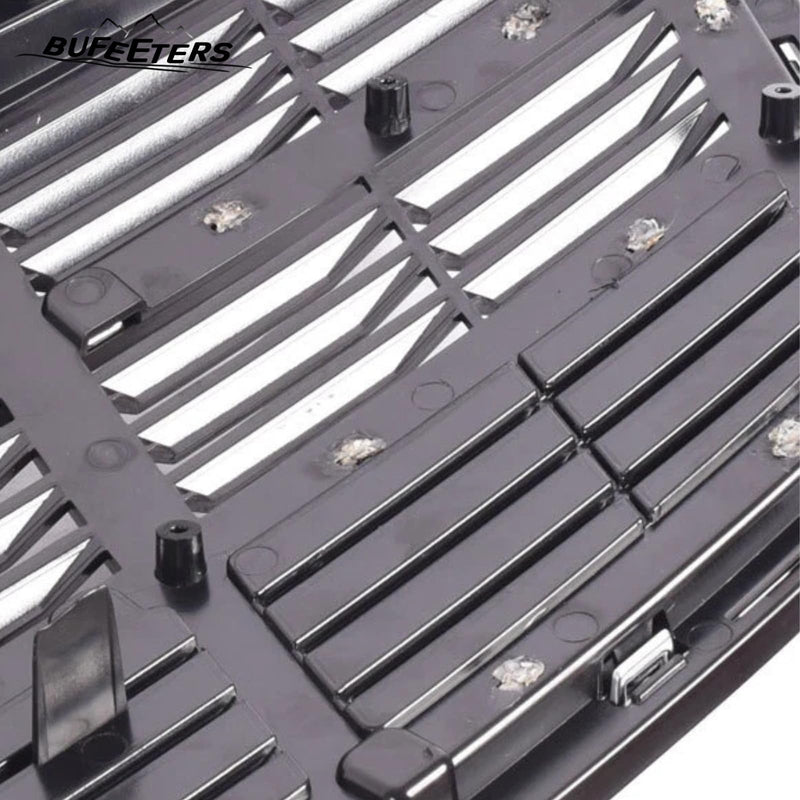 BUFEETERS  Front Bumper Upper Grille Fit For 2014 2015 2016 2017 2018 2019 Cadillac CTS,Factory Style,Nickle Pearl Chrome