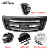 BUFEETERS  Front Bumper Grille Fit For 2009 2010 2011 2012 2013 2014 Ford F150 F-150,Matte Black