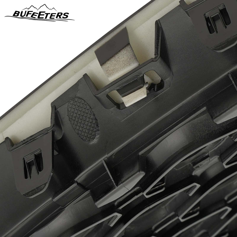 BUFEETERS  Front Bumper Upper Grille Fit For 2016 2017 2018 2019 2020 INFINITI QX60,Mesh Style,Gloss Black