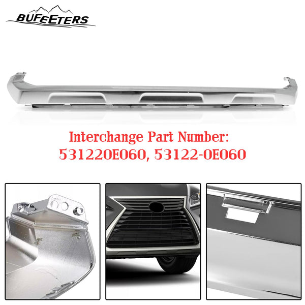 BUFEETERS   Front Grille Lower Molding Trim Chrome Fit For 2016 2017 2018 2019 Lexus RX350 RX450h,Factory Style
