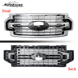 BUFEETERS Front Bumper Upper Grille Fit For 2020 2021 2022 F-250 F-350 F-450 F-550 Super Duty,Limited Style,Chrome&Black