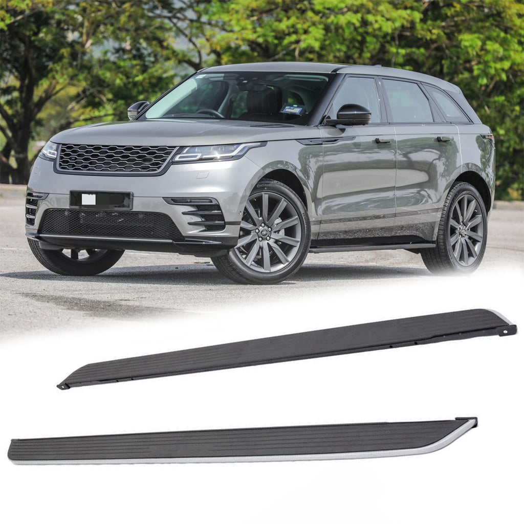 BUFEETERS Side Step Running Board Nerf Bar Fit For 2018 2019 2020 2021 2022 2023 2024 Land Rover L560 Range Rover Velar,OE Factory Style,Black&Silver