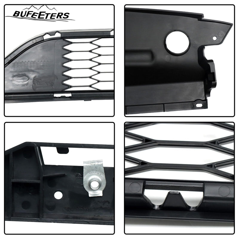 BUFEETERS  Front Upper&Lower Grill/Radiator Cover/Bumper Bracket Fit For 2015 2016 2017 2018 Ford Edge,Black&Silver