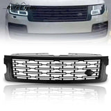 BUFEETERS Front Bumper Upper Grille Fit For 2018 2019 2020 2021 2022 Range Rover,2023 Style,Gloss Black