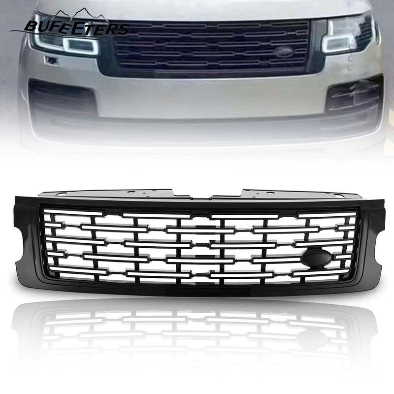 BUFEETERS Front Bumper Upper Grille Fit For 2018 2019 2020 2021 2022 Range Rover,2023 Style,Gloss Black