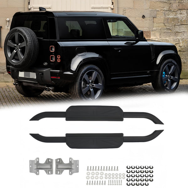 BUFEETERS Side Step Running Board Nerf Bar Fit For 2020 2021 2022 2023 Land Rover Defender 90 L663,Black